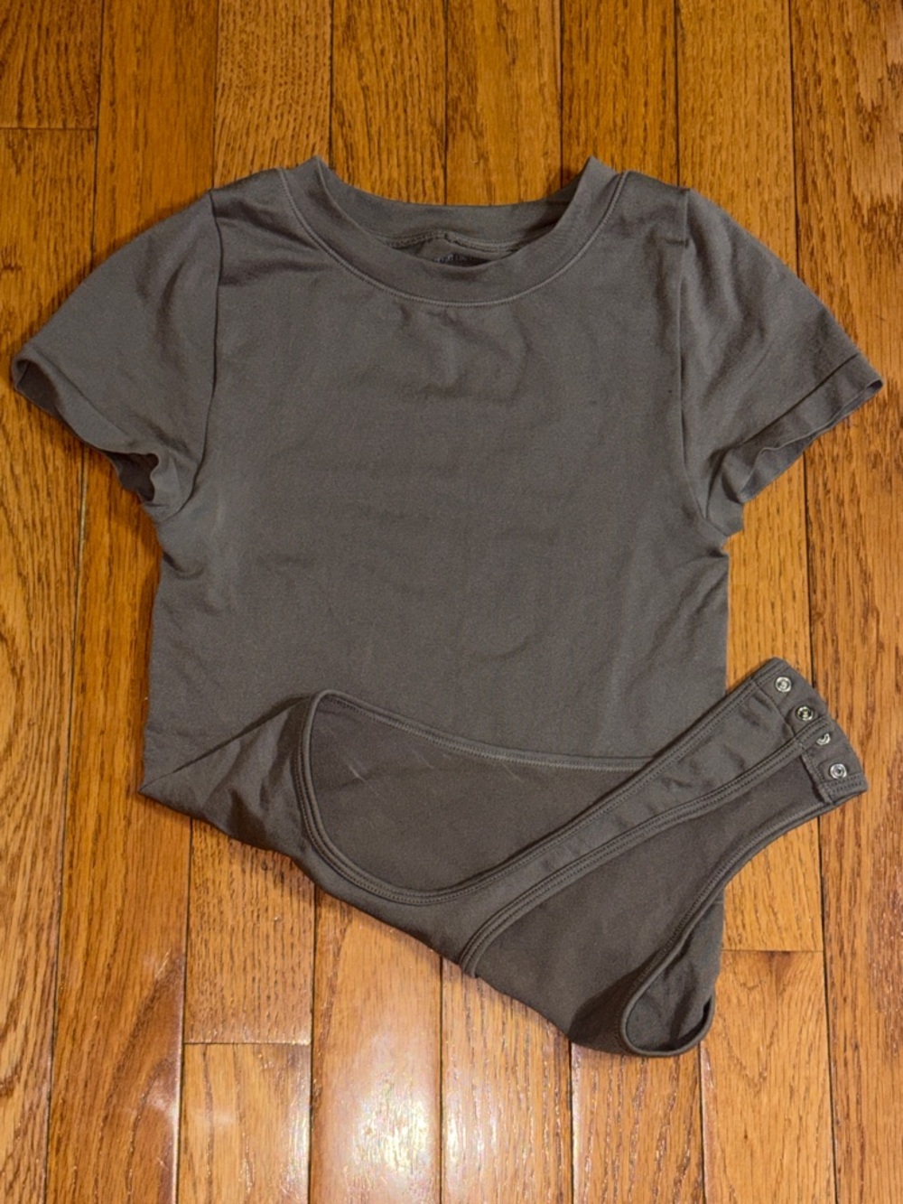 wild fable Charcoal Short Sleeve Bodysuit
